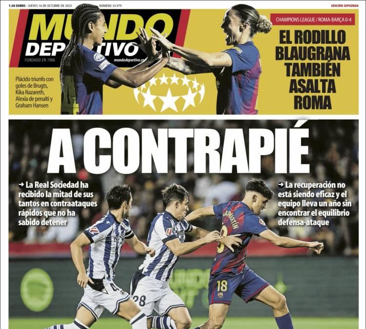 Mundo Deportivo, Ed. Guipúzcoa: "A contrapié"