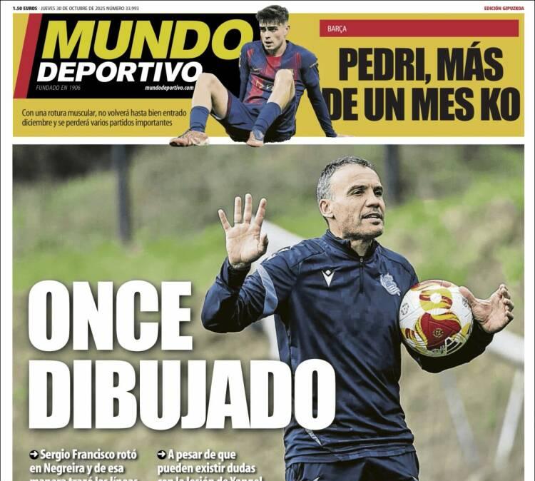 Mundo Deportivo, Ed.Guipúzcoa: "Once dibujado"