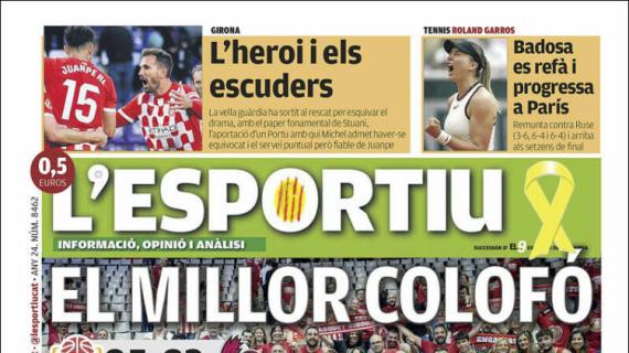 L'Esportiu, Ed.Girona: "El héroe y los escuderos"