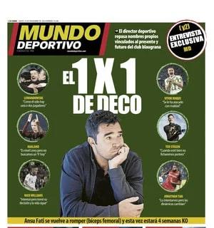 Mundo Deportivo: "El 1x1 de Deco"