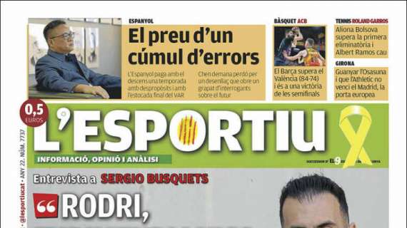 Busquets en L'Esportiu: "Rodri, Zubimendi y Nico son los más parecidos a mí"