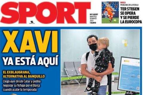 Sport: "Xavi ya está aquí"