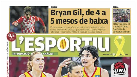 L'Esportiu, Ed.Girona: "Bryan Gil, de 4 a 5 meses de baja"