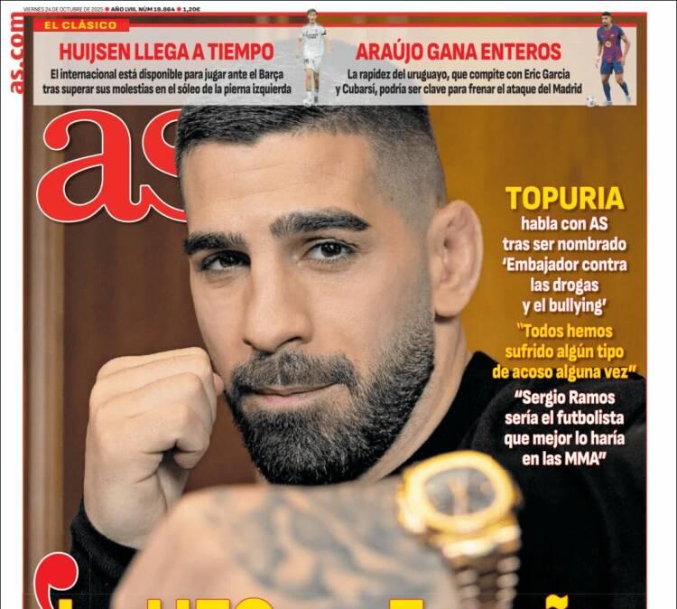 As: "Huijsen llega a tiempo"