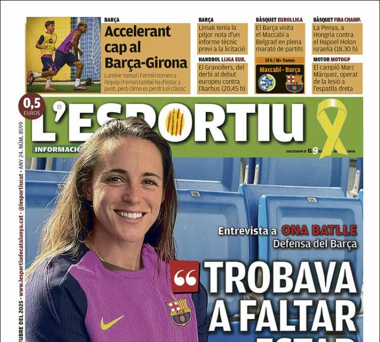 L'Esportiu: "Acelerando hacia el Barça - Girona"
