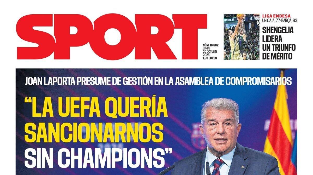 Sport, Laporta: "La UEFA quería sancionarnos sin Champions"