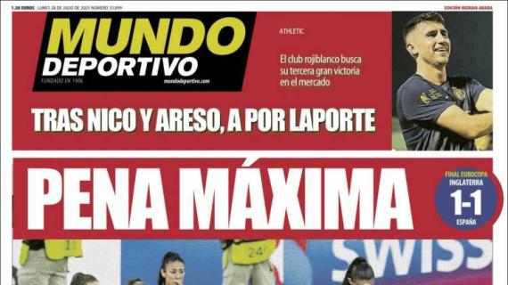 Mundo Deportivo, Ed.Vizcaya: "Tras Nico y Areso, a por Laporte"