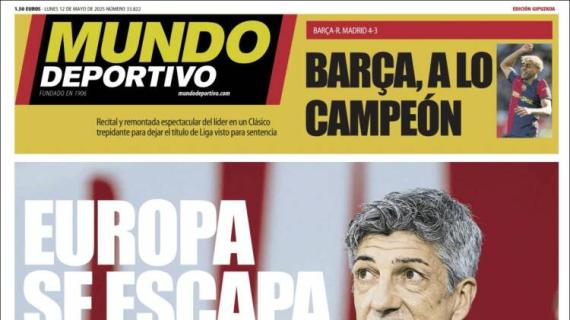 Mundo Deportivo, Ed.Guipuzcoa: "Europa se escapa"