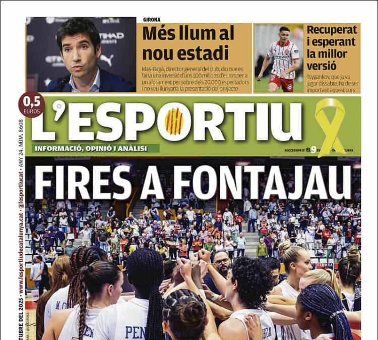 L'Esportiu, Ed.Girona: "Más luz para el nuevo estadio"