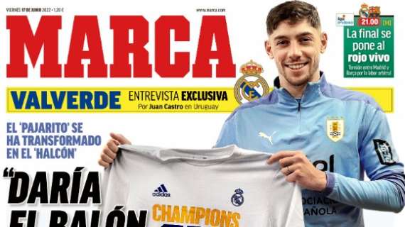Valverde en Marca: "Daría el Balón de Oro a los once de mi equipo"