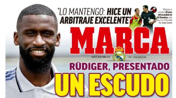Marca: "Rüdiger, un escudo para el Madrid"