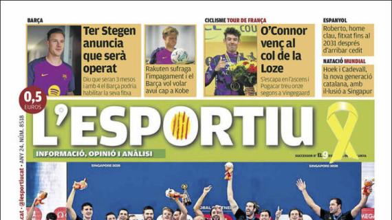 L'Esportiu: ”Ter Stegen anuncia que será operado”