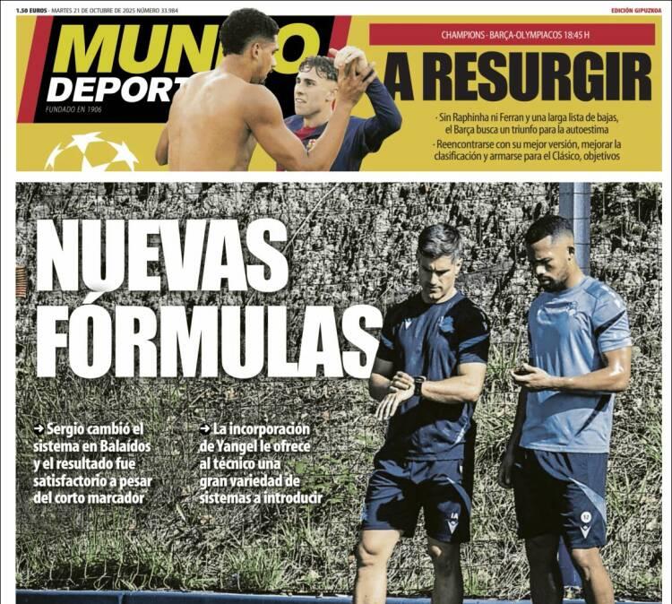 Mundo Deportivo, Ed.Guipúzcoa: "Nuevas fórmulas"
