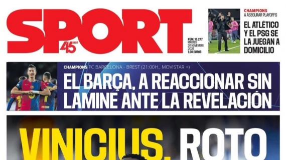 Sport: "Vinícius, roto"