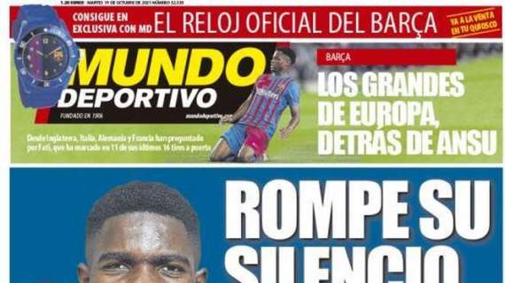 Mundo Deportivo: "Umtiti rompe su silencio"