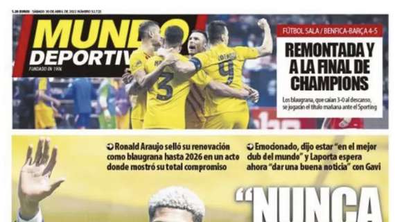 Mundo Deportivo, Araujo: "Nunca dudé de seguir"