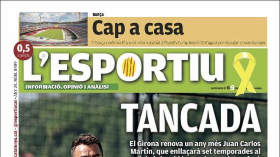 L'Esportiu, Ed.Girona: "Cerrada"