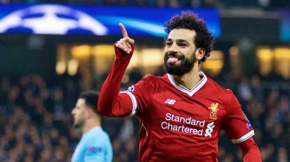 Salah anota el segundo gol para el Liverpool (2-0)