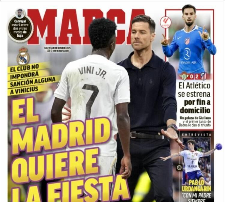 Marca: "El Madrid quiere la fiesta en paz"