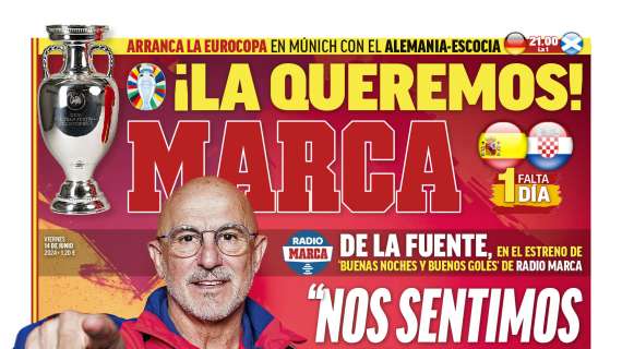 Marca, De La Fuente: "Nos sentimos tan fuertes como los mejores"