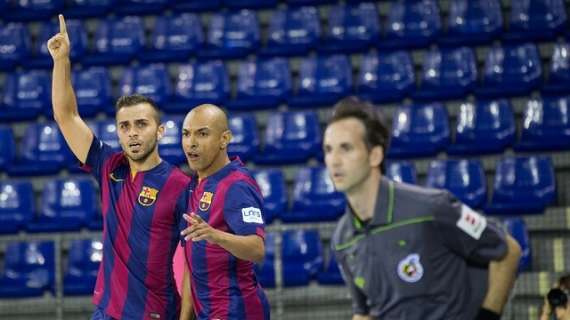 Fútbol Sala, el FC Barcelona asciende a la segunda posición tras golear al D-Link Zaragoza