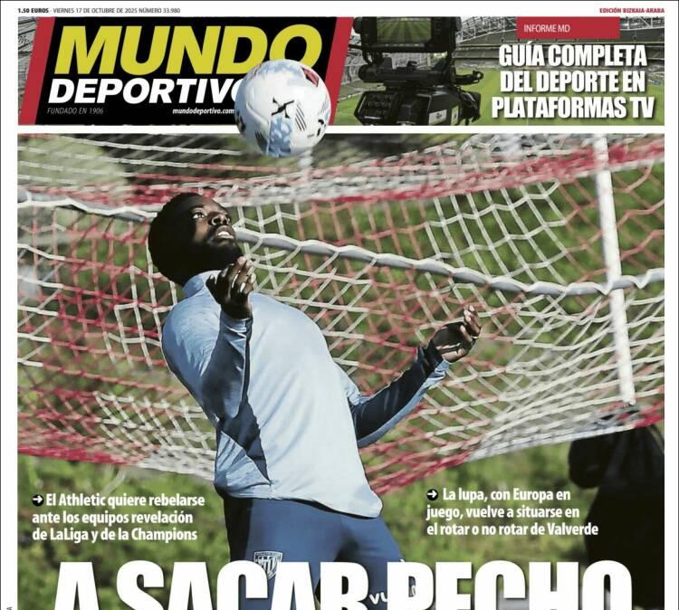 Mundo Deportivo, Ed.Vizcaya: "A sacar pecho"