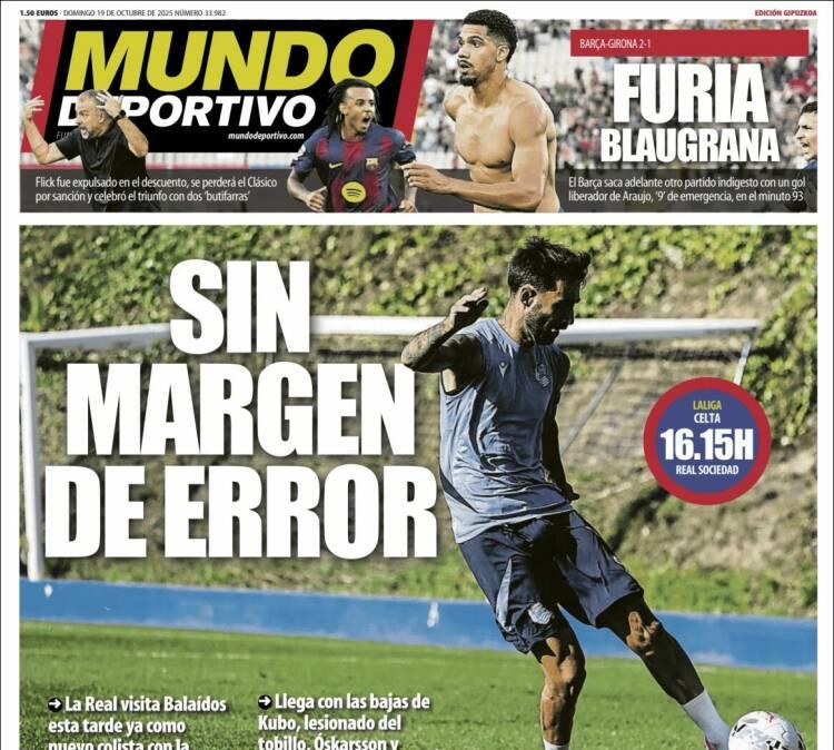 Mundo Deportivo, Ed.Guipúzcoa: "Sin margen de errror"