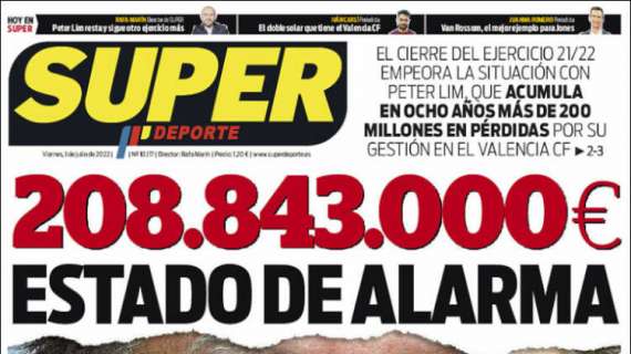 Superdeporte: "208.843.000 euros, Estado de Alarma"