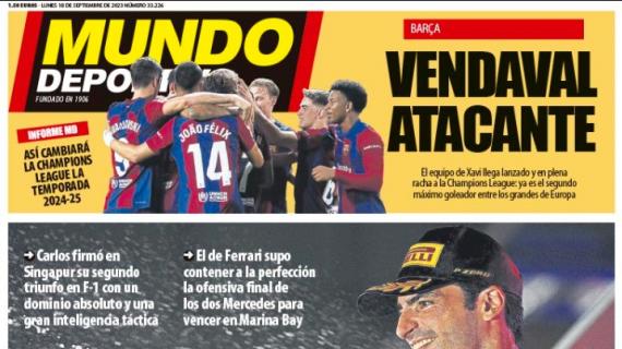 Mundo Deportivo: "Vendaval atacante"