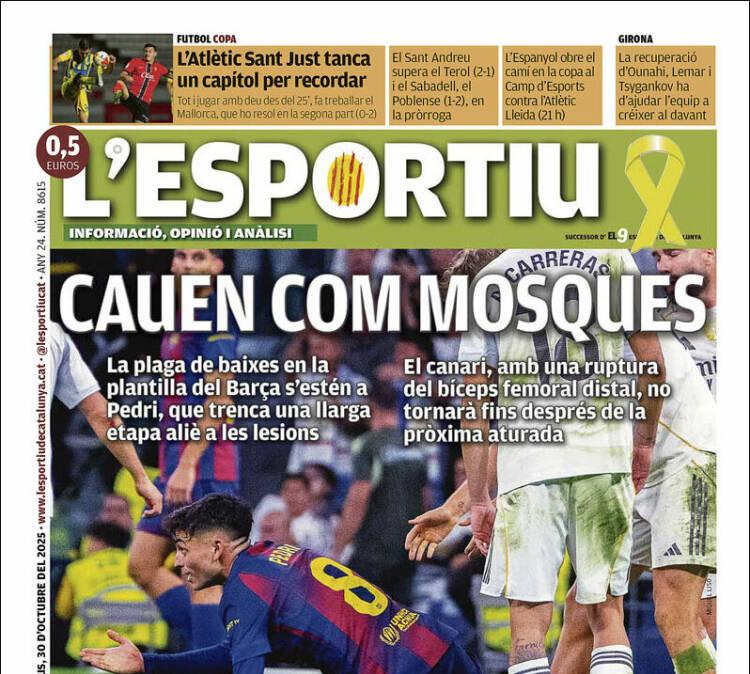 L'Esportiu: "Caen como moscas"