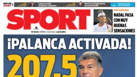 Sport: "Palanca activada, 207,5 millones"
