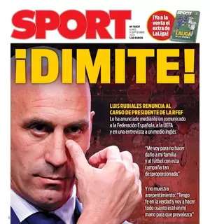 Sport: "¡Dimite!"