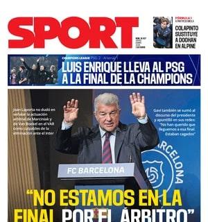 Sport, Laporta: "No estamos en la final por el árbitro"