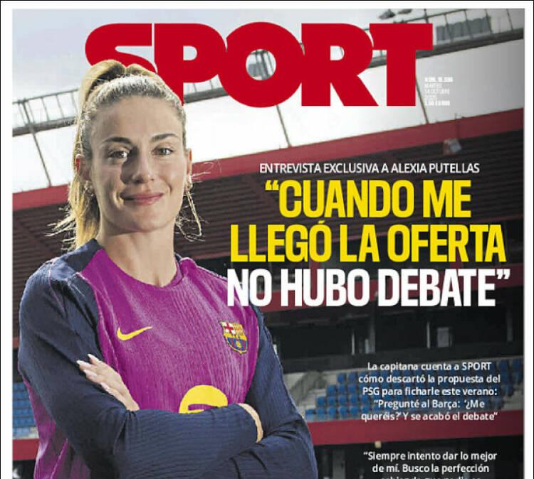 Alèxia Putellas en Sport: "Cuando me llegó la oferta no hubo debate"