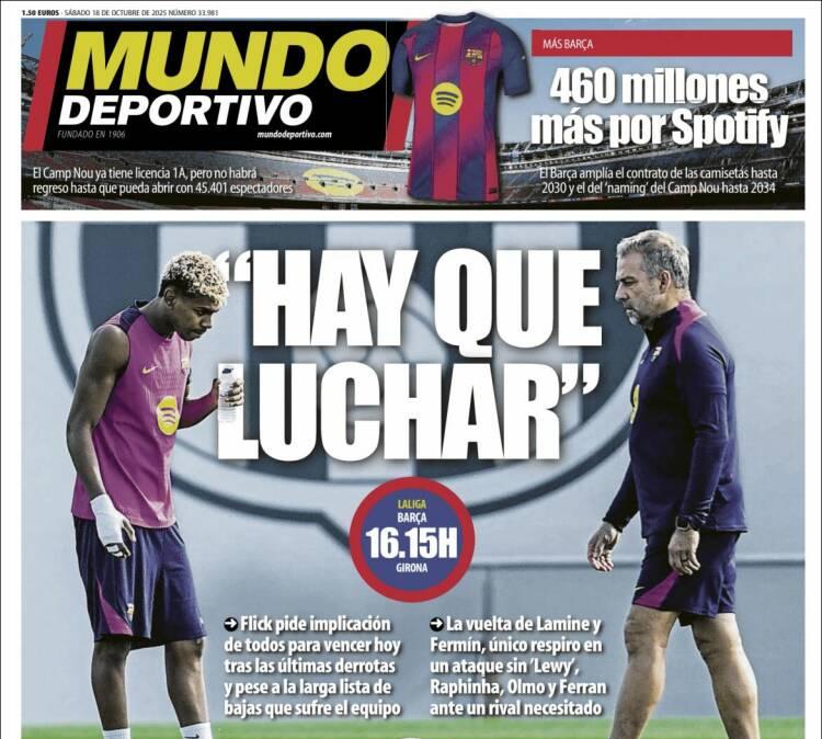 Mundo Deportivo: "Hay que luchar"