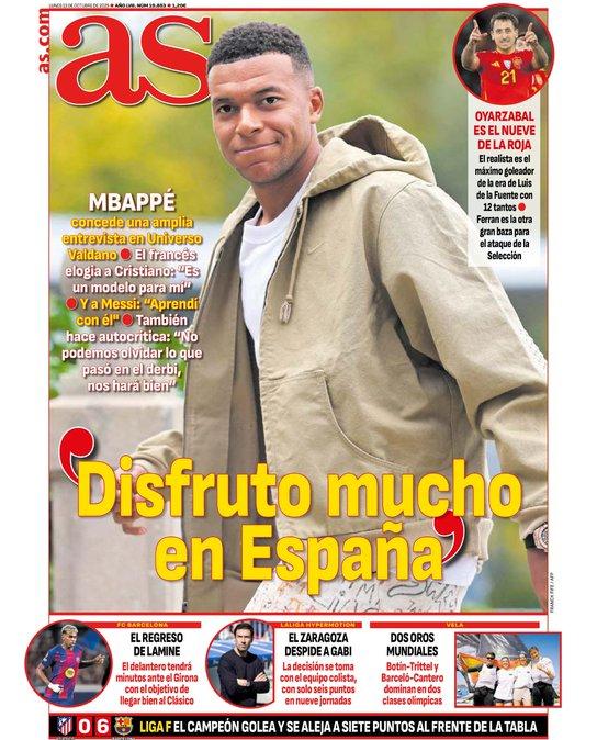 As, Mbappé: "Disfruto mucho de España"