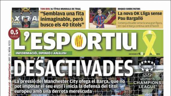 L'Esportiu: "Desactivadas"