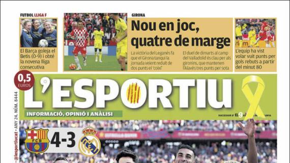 L'Esportiu, Ed.Girona: "Nueve en juego, cuatro de margen"