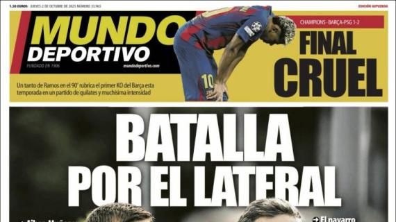Mundo Deportivo, Ed.Guipúzcoa: "Batalla por el lateral"