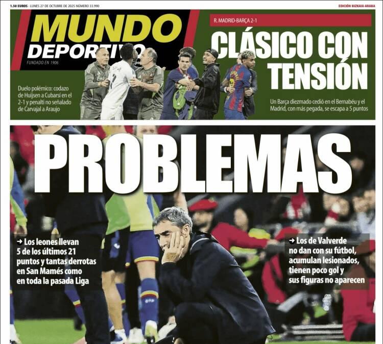 Mundo Deportivo, Ed.Vizcaya: "Problemas"