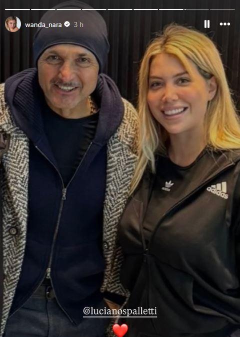 Spalletti se encuentra con Wanda Nara: "Qué placer volver a verte, míster". En su etapa en el Inter FC fue 'una bomba'