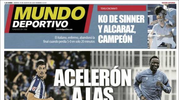 Mundo Deportivo, Ed.Guipuzcoa: "Acelerón a las salidas"