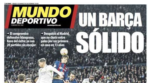 Mundo Deportivo: "Un Barça sólido"
