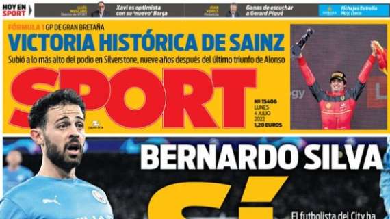 Sport: "Bernardo Silva, sí al Barça"