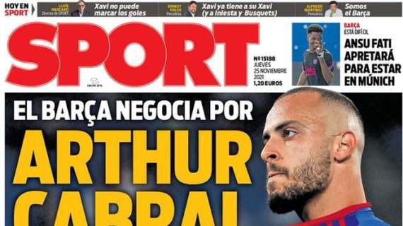 Sport: "El Barça negocia por Arthur Cabral"