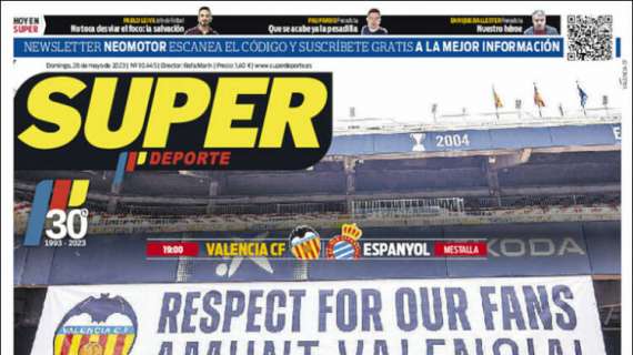 Superdeporte: "Mestalla debe rugir como nunca"