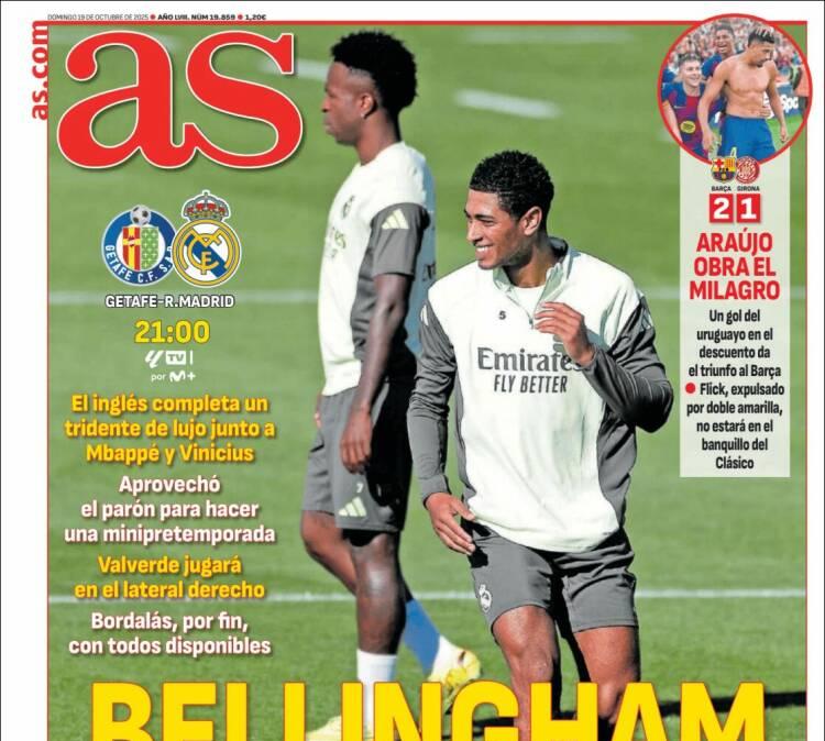 As: "Bellingham vuelve con galones"