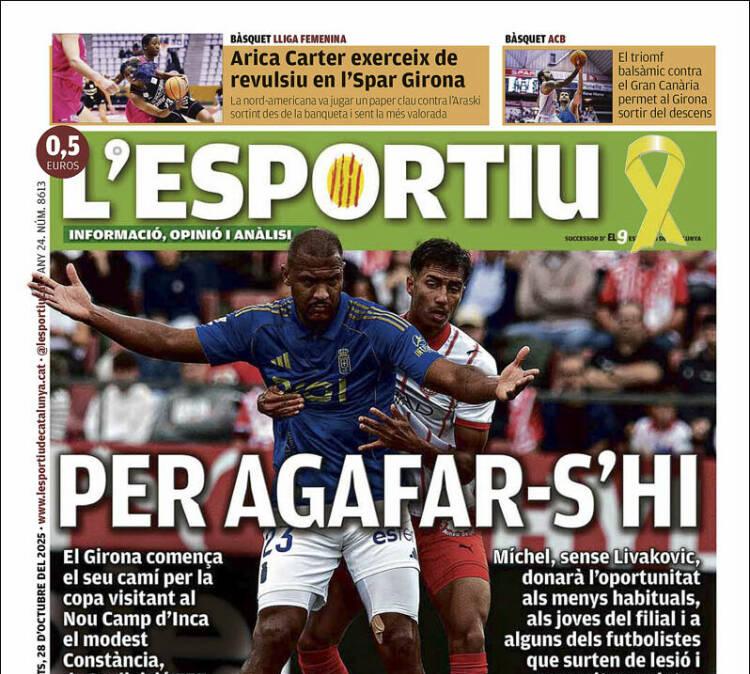 L'Esportiu, Ed.Girona: "Para agarrarse"