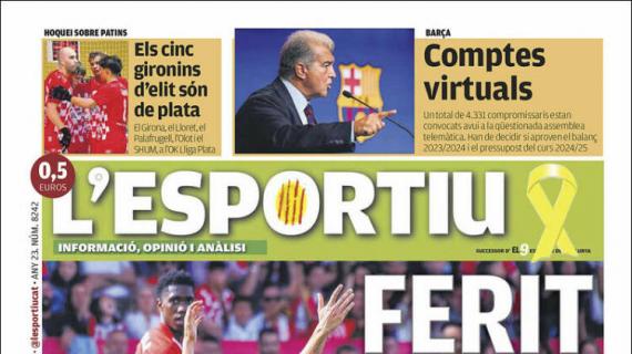 L'Esportiu, Ed.Girona: "Herido"