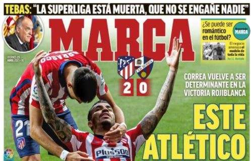 Marca: "Este Atlético tiene Ángel"